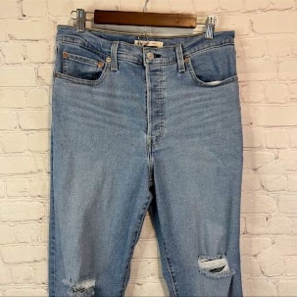 Levi’s Ribcage Straight Ankle Distressed Jeans size 31 - Picture 2 of 7